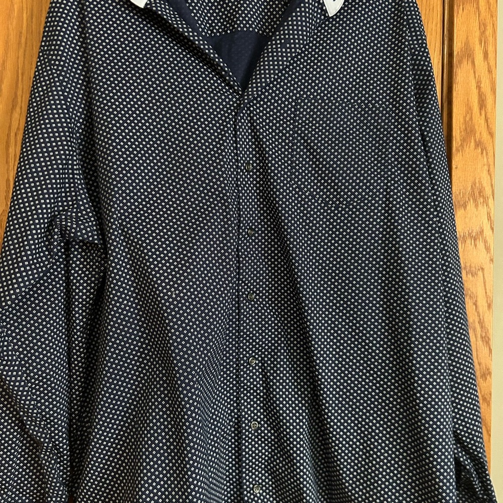 Men's Navy Polka Dot Shirt Jacket